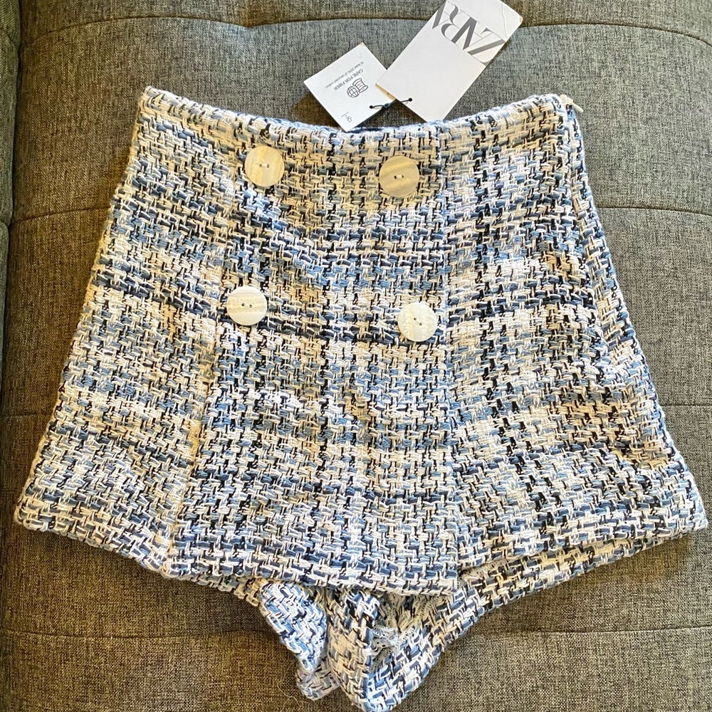 ZARA Textured Skort-Blue Sky [LAST ONE]